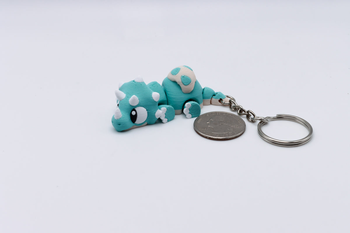 Triceratops Keychain
