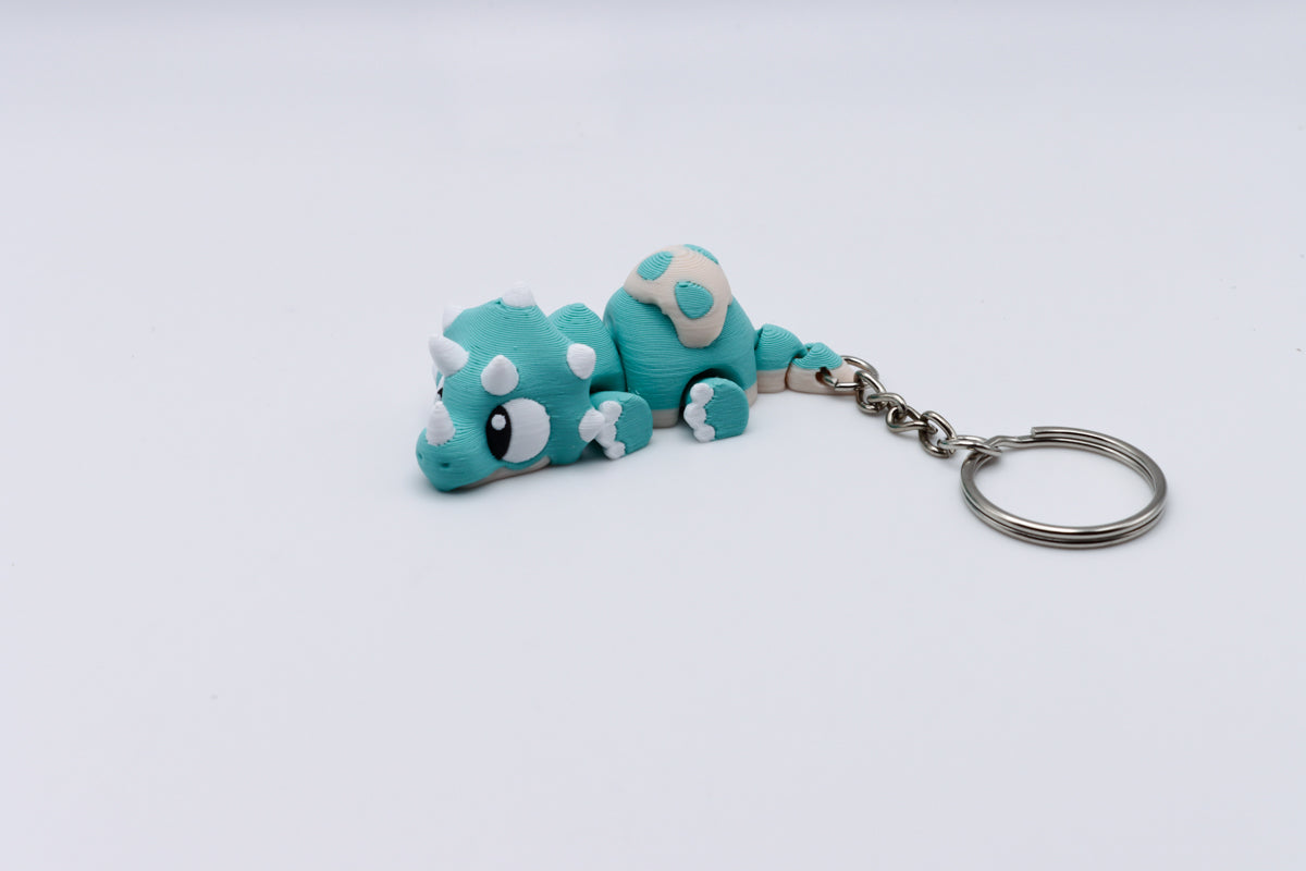 Triceratops Keychain