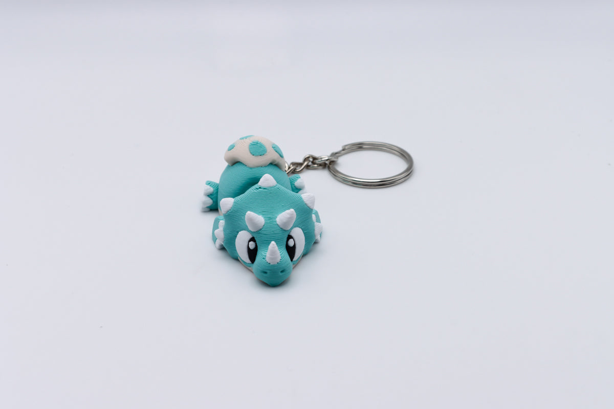 Triceratops Keychain