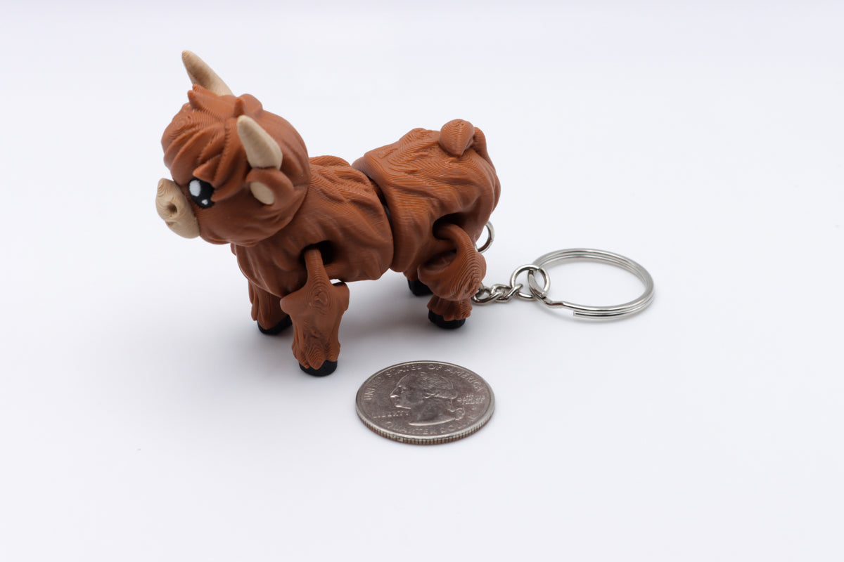 Highland Cow Keychain