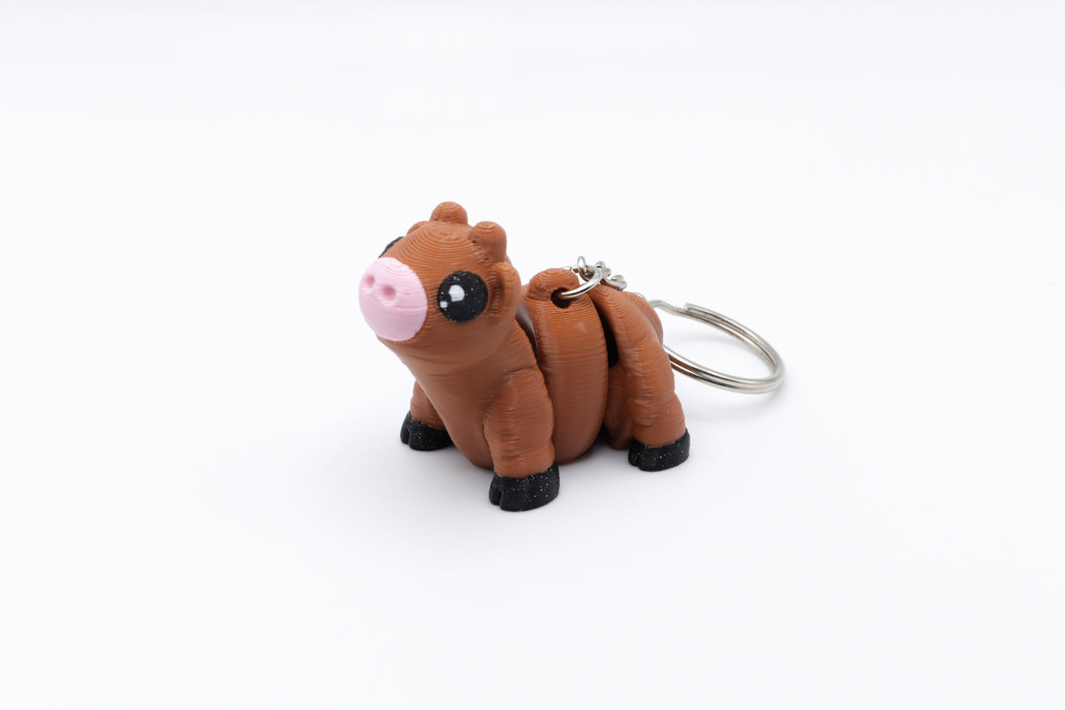 Brown Cow Keychain