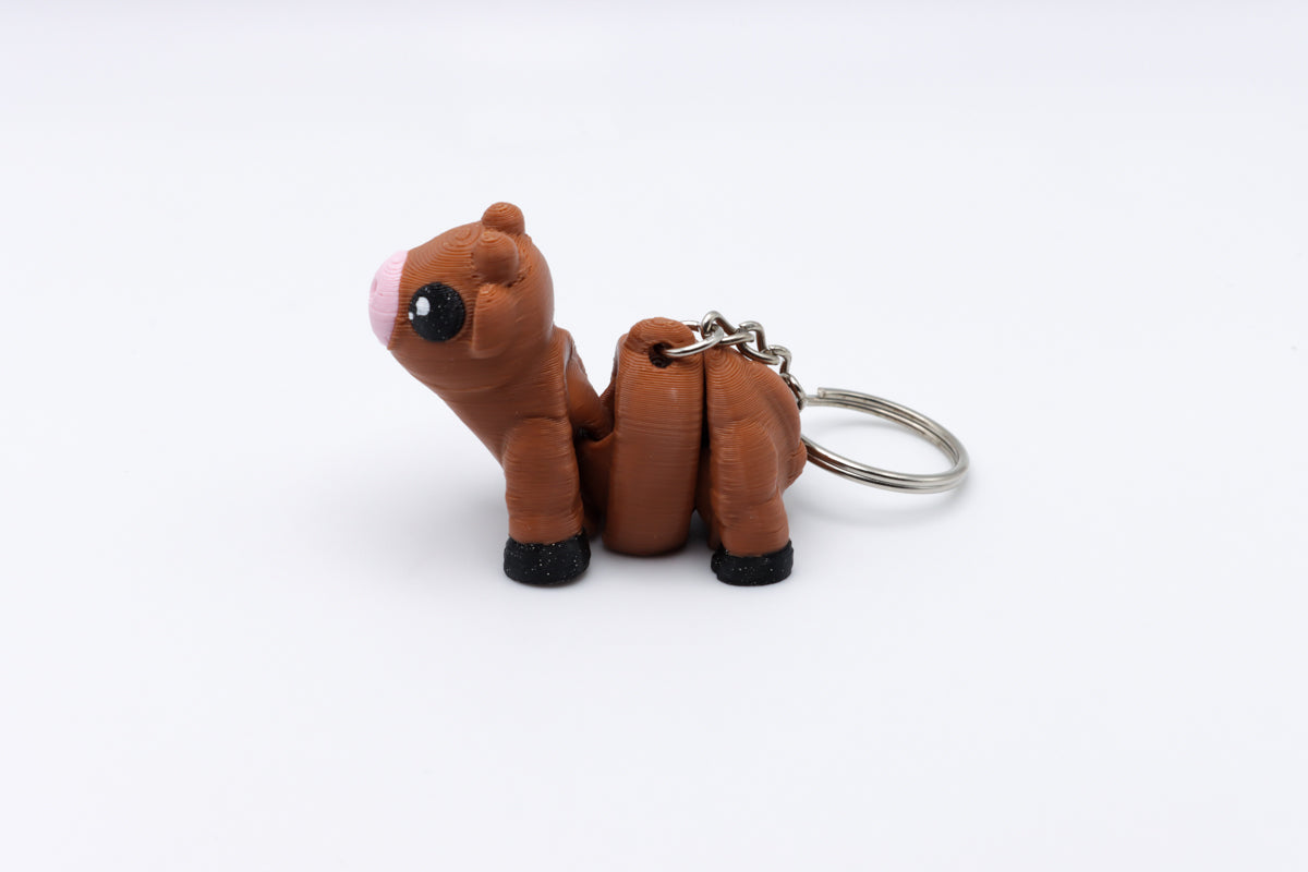 Brown Cow Keychain