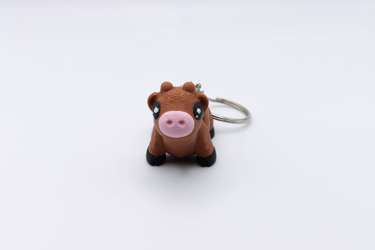 Brown Cow Keychain