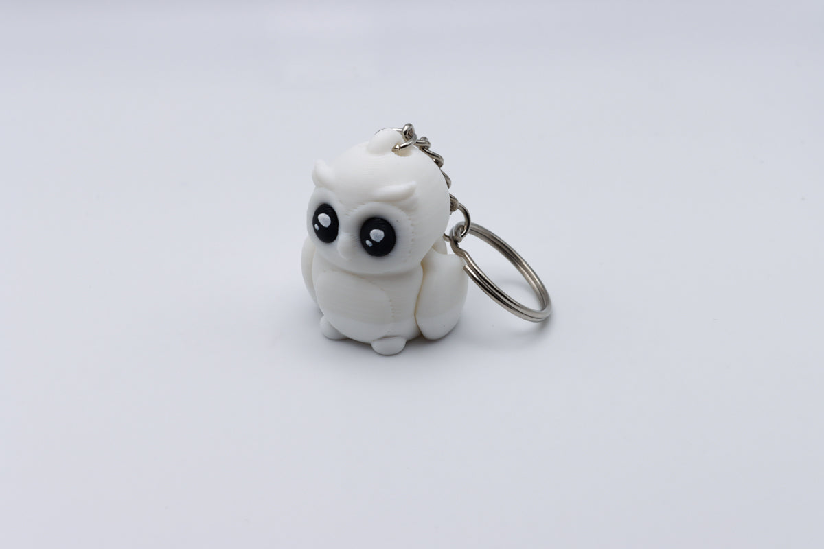 White Owl Keychain
