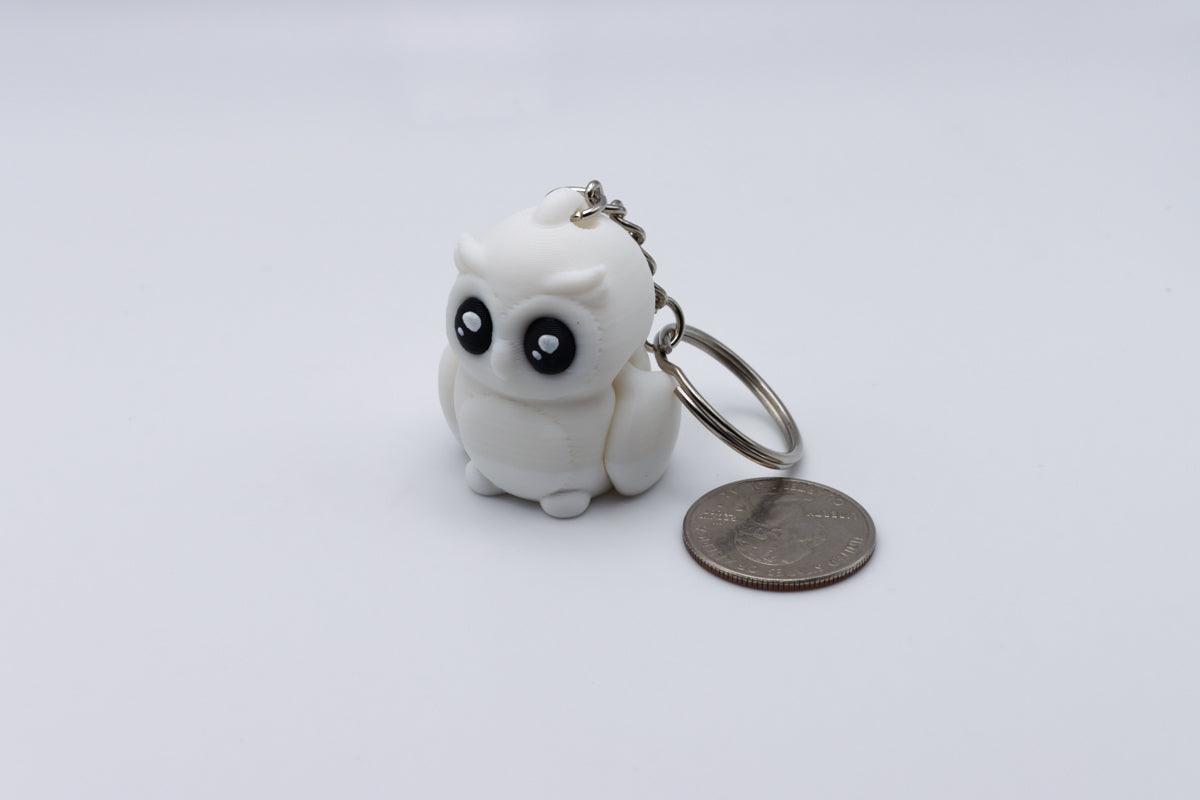 White Owl Keychain