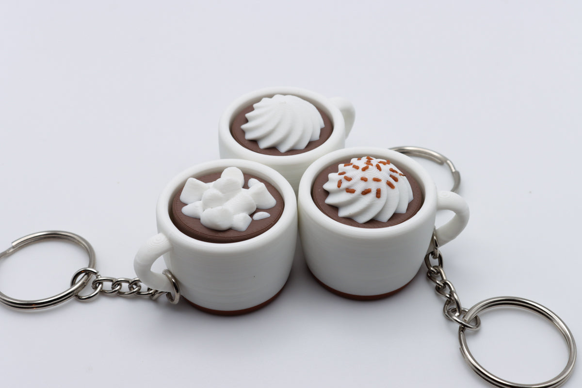 Hot Chocolate Mug Clicker Keychain