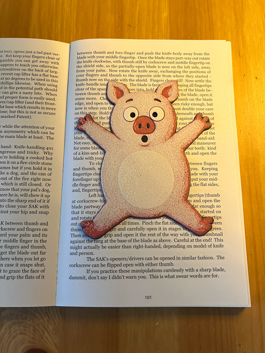Flattened Pig Bookmark