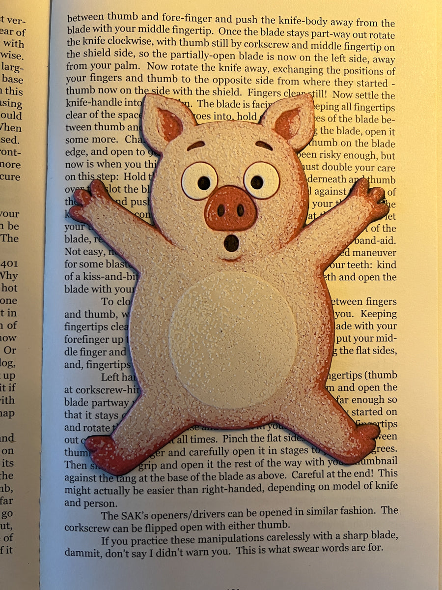 Flattened Pig Bookmark