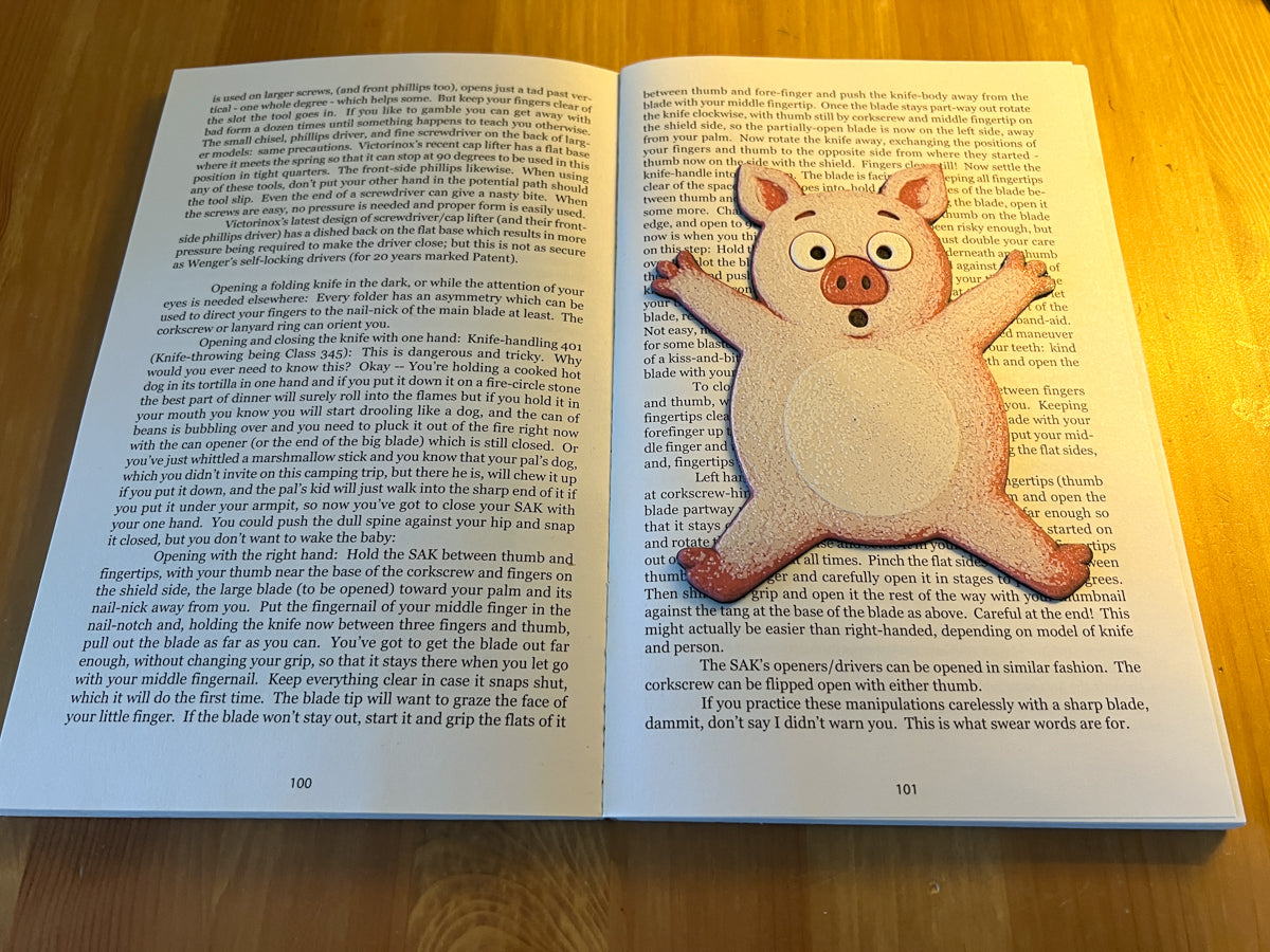 Flattened Pig Bookmark