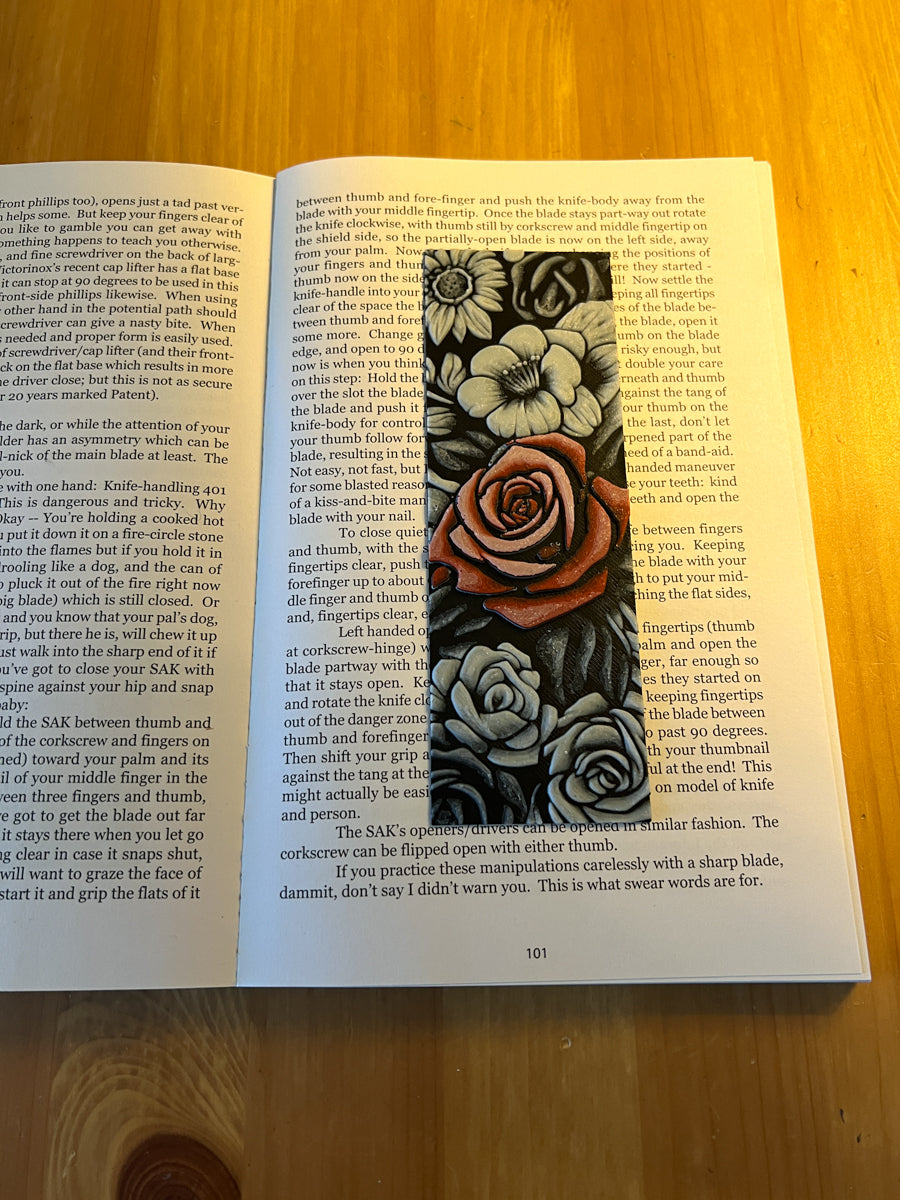 Color Pop Red Rose Bookmark