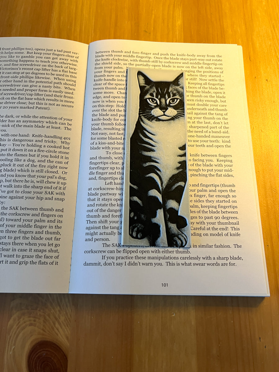 Black and White Cat Bookmark