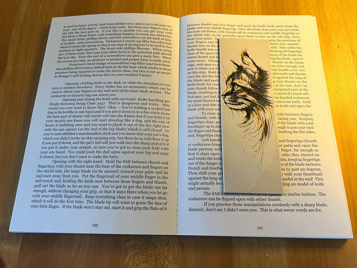 Cat Silhouette Bookmark