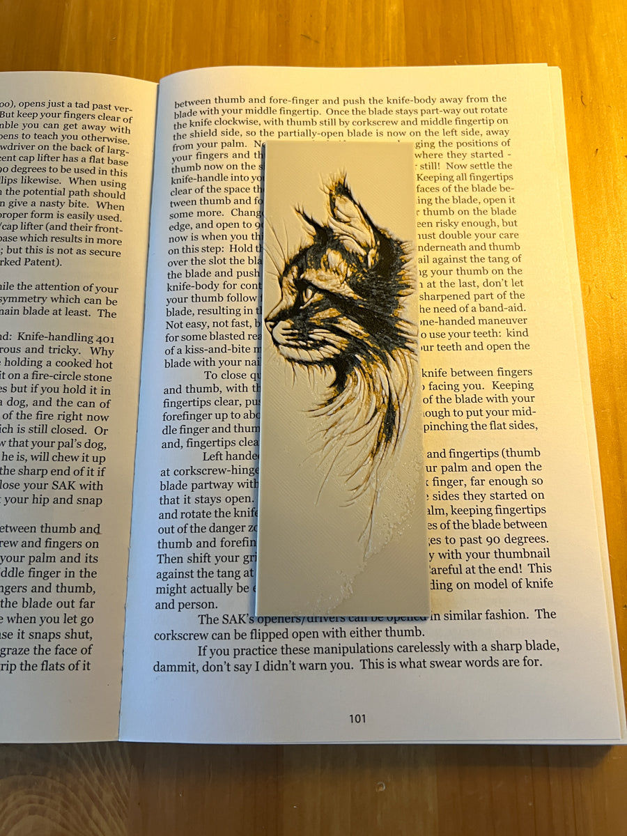 Cat Silhouette Bookmark