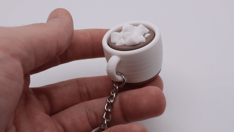 Hot Chocolate Mug Clicker Keychain