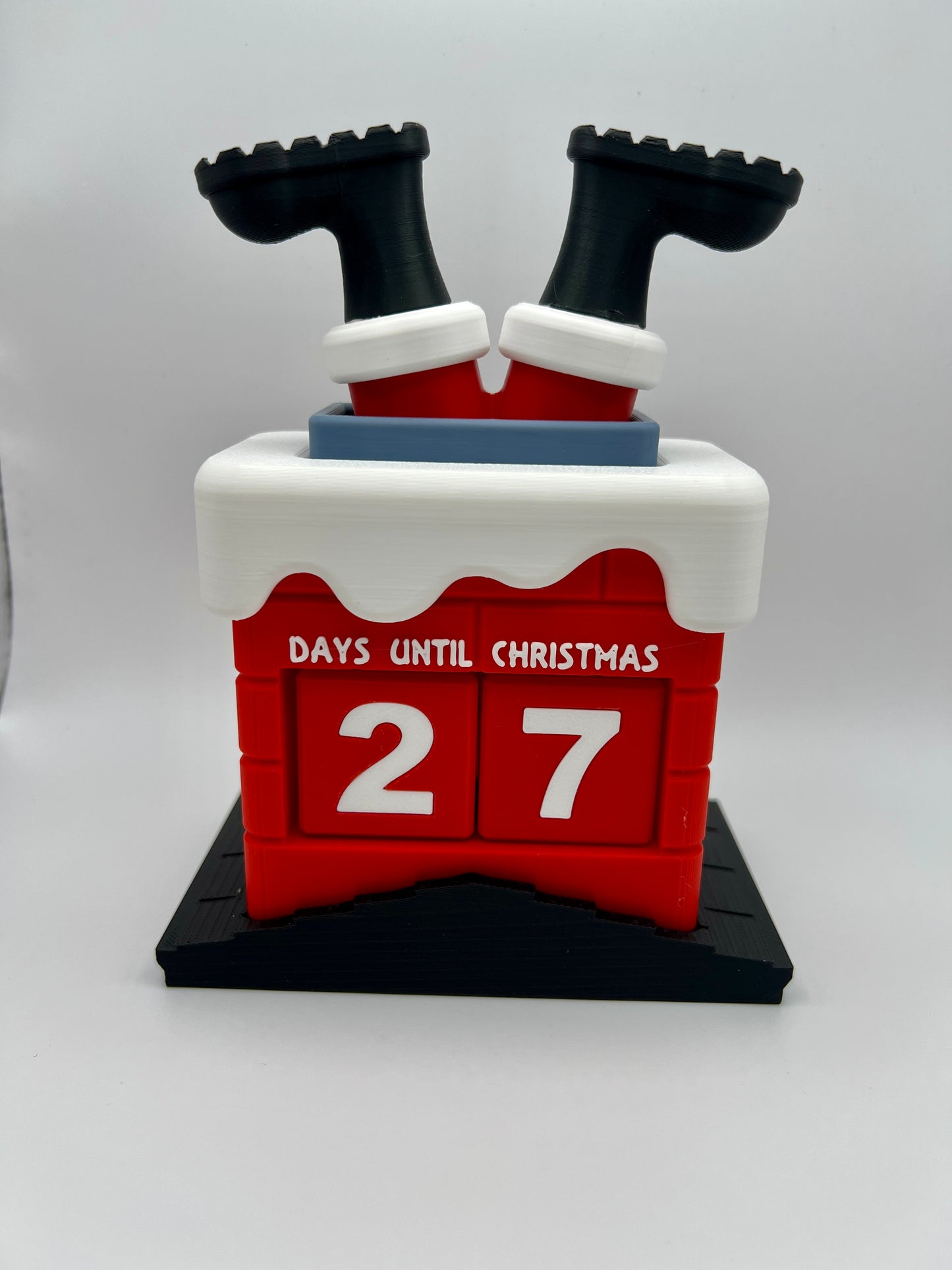 Santa In Chimney Advent Calendar Countdown