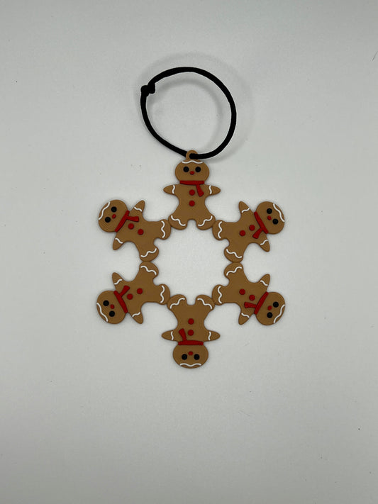 Gingerbread Man Snowflake Ornament