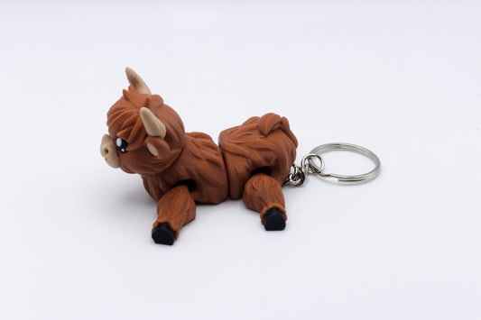 Highland Cow Keychain
